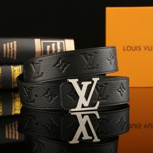 Super Perfect Quality LV Belts(100% Genuine Leather Steel Buckle)-2259