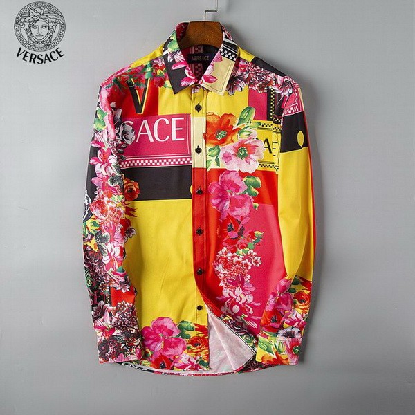 Versace long sleeve shirt men-076(S-XXXL)