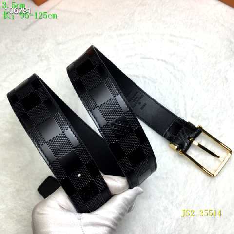 Super Perfect Quality LV Belts(100% Genuine Leather Steel Buckle)-2534
