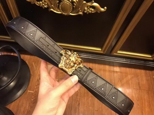 Super Perfect Quality Versace Belts(100% Genuine Leather,Steel Buckle)-232