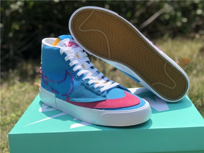 Authentic Nike SB Zoom Blazer Mid Edge  White GS
