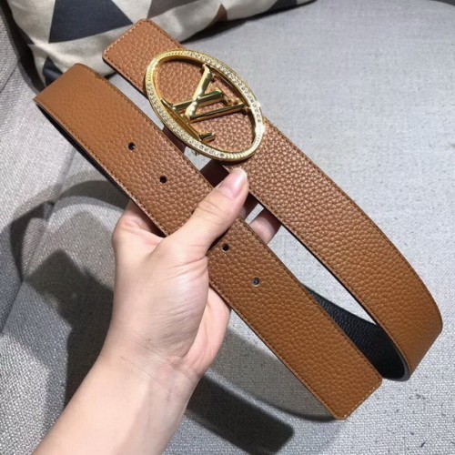 Super Perfect Quality LV Belts(100% Genuine Leather Steel Buckle)-2032