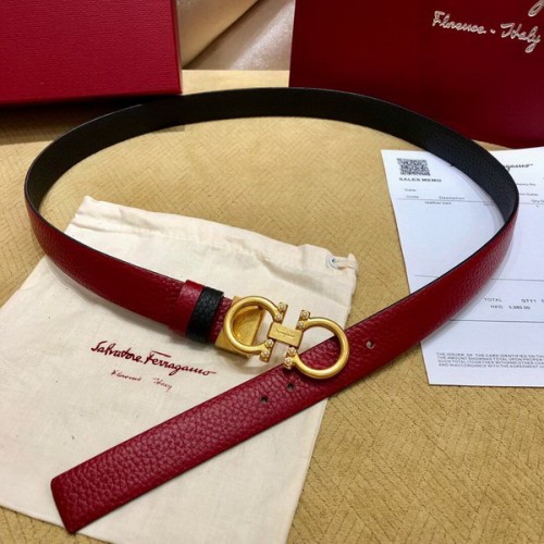 Super Perfect Quality Ferragamo Belts(100% Genuine Leather,steel Buckle)-1055