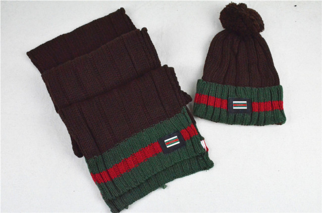 G Wool Cap Scarf AAA-031