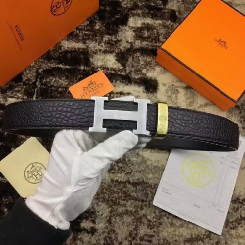 Super Perfect Quality Hermes Belts(100% Genuine Leather,Reversible Steel Buckle)-083
