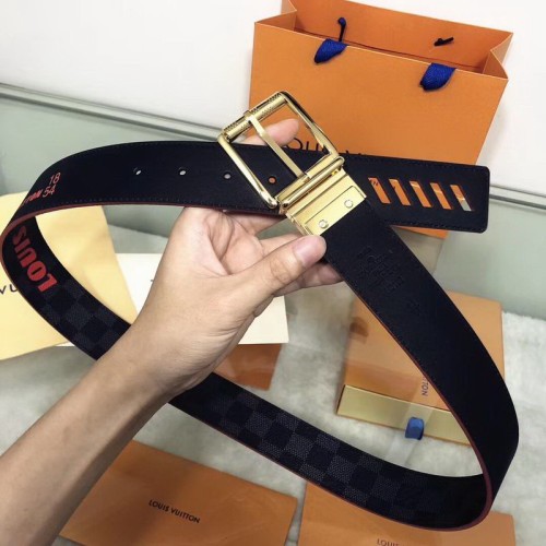 Super Perfect Quality LV Belts(100% Genuine Leather Steel Buckle)-1340