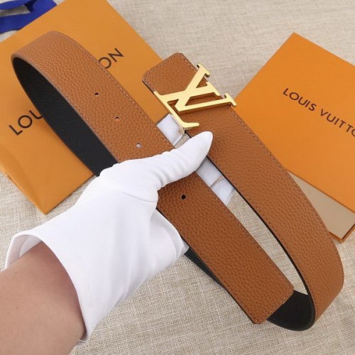 Super Perfect Quality LV Belts(100% Genuine Leather Steel Buckle)-2251