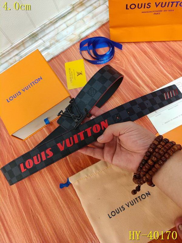 Super Perfect Quality LV Belts(100% Genuine Leather Steel Buckle)-1699