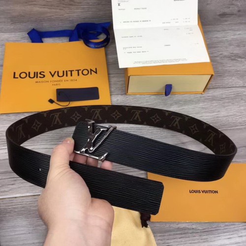 Super Perfect Quality LV Belts(100% Genuine Leather Steel Buckle)-1619