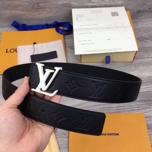Super Perfect Quality LV Belts(100% Genuine Leather Steel Buckle)-1599