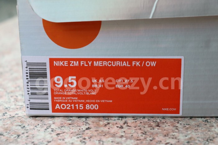 Authentic OFF White x Nike Zoom Fly Orange