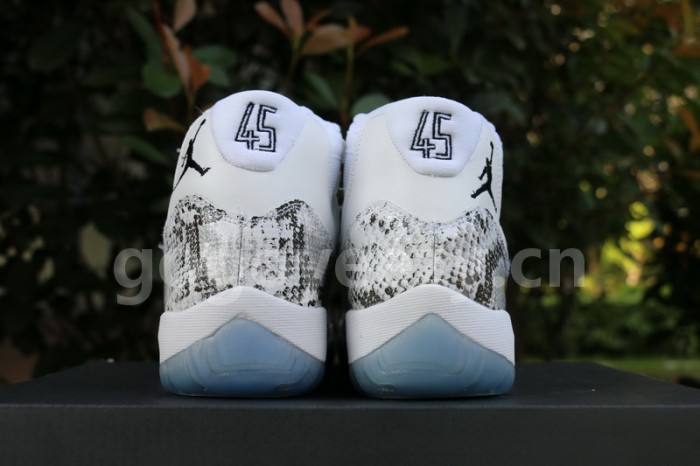 Authentic Air Jordan 11 PREM White Snakeskin