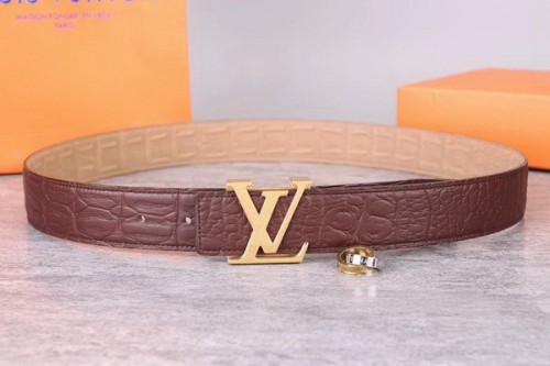 Super Perfect Quality LV Belts(100% Genuine Leather Steel Buckle)-1849