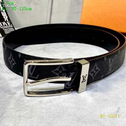 Super Perfect Quality LV Belts(100% Genuine Leather Steel Buckle)-2388