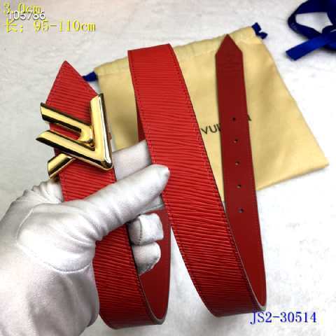 Super Perfect Quality LV Belts(100% Genuine Leather Steel Buckle)-2556