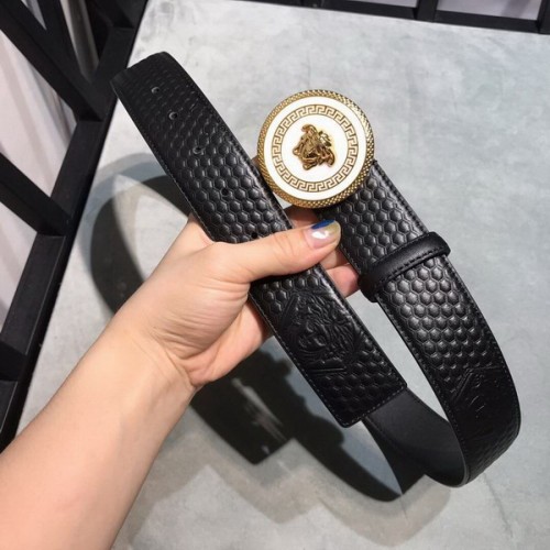 Super Perfect Quality Versace Belts(100% Genuine Leather,Steel Buckle)-136