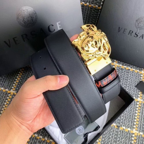 Super Perfect Quality Versace Belts(100% Genuine Leather,Steel Buckle)-320