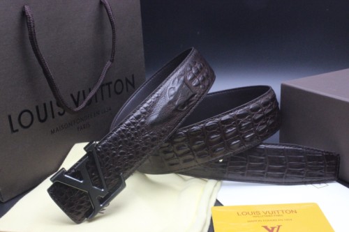 Super Perfect Quality LV Belts(100% Genuine Leather Steel Buckle)-2066