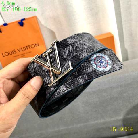 Super Perfect Quality LV Belts(100% Genuine Leather Steel Buckle)-2440