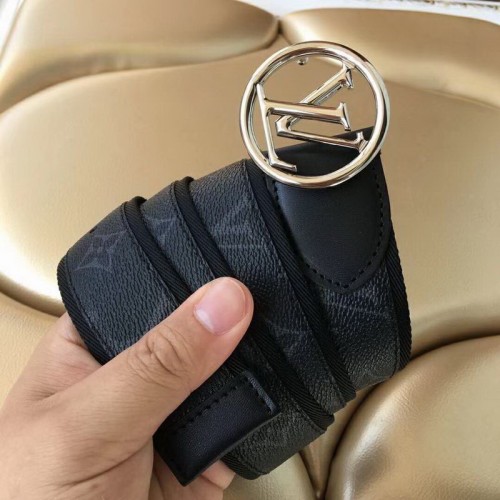 Super Perfect Quality LV Belts(100% Genuine Leather Steel Buckle)-1410
