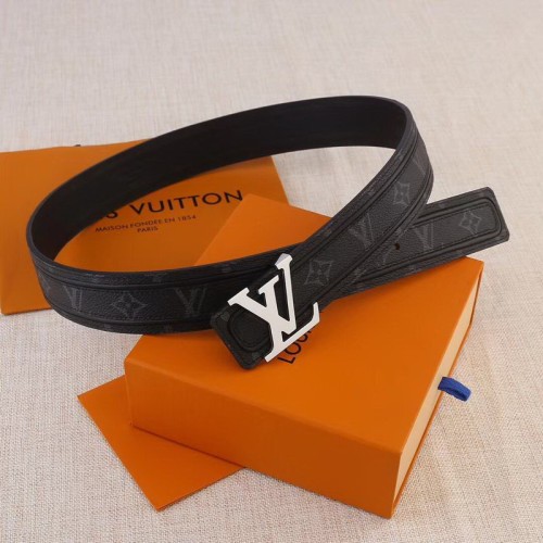 Super Perfect Quality LV Belts(100% Genuine Leather Steel Buckle)-1435
