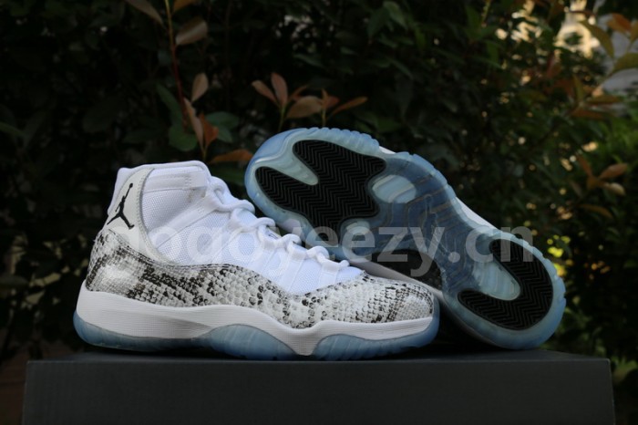 Authentic Air Jordan 11 PREM White Snakeskin