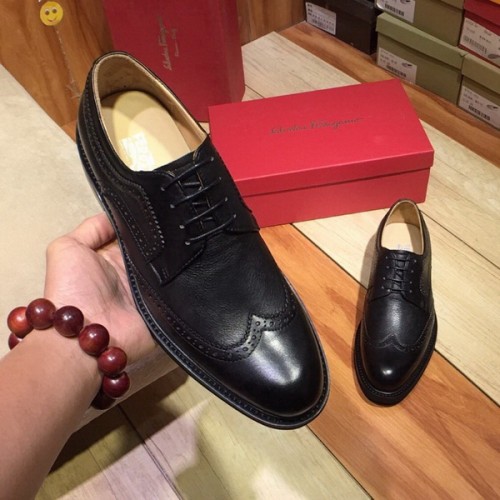Ferragamo Men shoes 1：1 quality-128