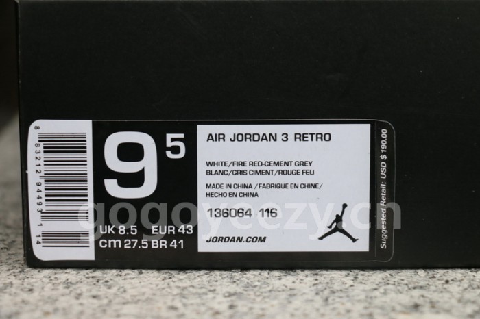 Authentic Air Jordan 3 “Katrina”