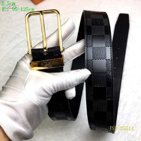 Super Perfect Quality LV Belts(100% Genuine Leather Steel Buckle)-2532
