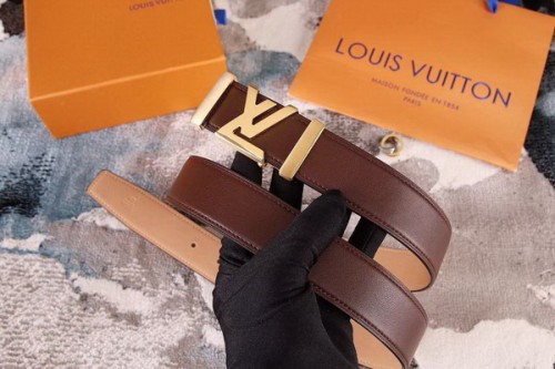 Super Perfect Quality LV Belts(100% Genuine Leather Steel Buckle)-1767