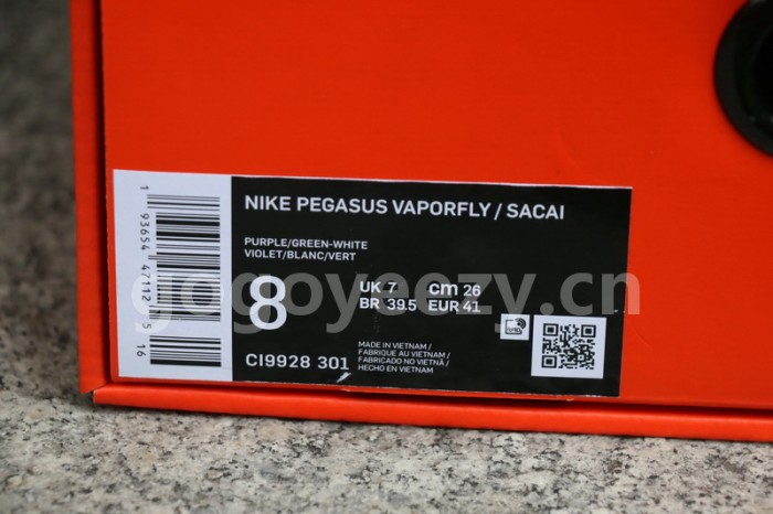 Authentic Sacai x Nike Pegasus VaporFly SP Villain Red