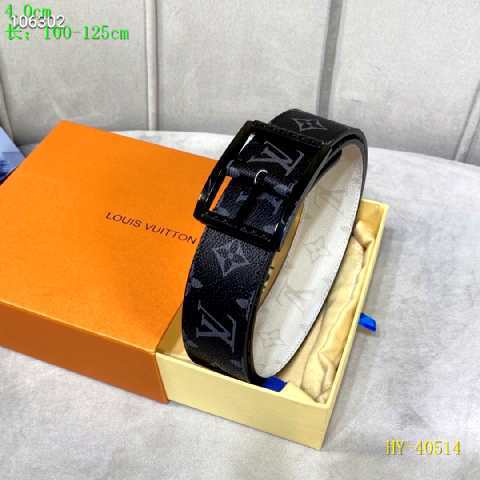 Super Perfect Quality LV Belts(100% Genuine Leather Steel Buckle)-2453