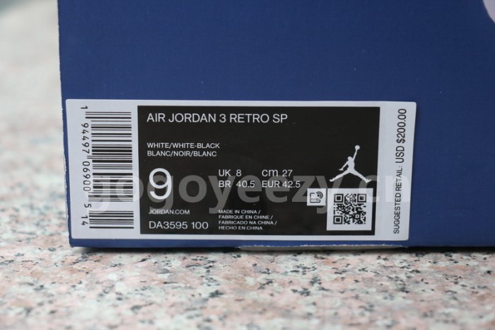 Authentic Fragment x Air Jordan 3
