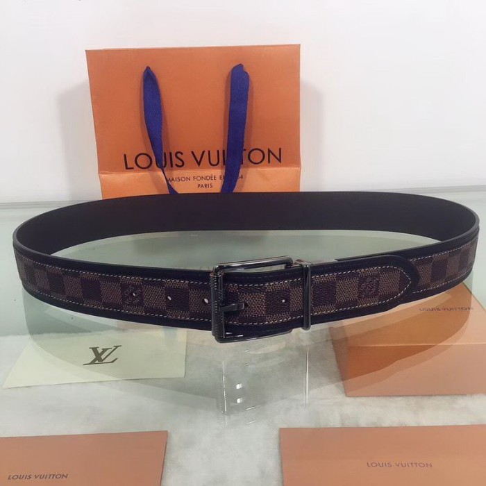 Super Perfect Quality LV Belts(100% Genuine Leather Steel Buckle)-1308