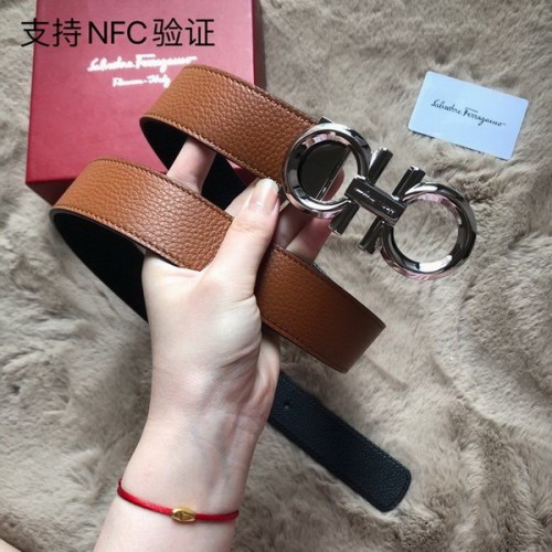 Super Perfect Quality Ferragamo Belts(100% Genuine Leather,steel Buckle)-1164