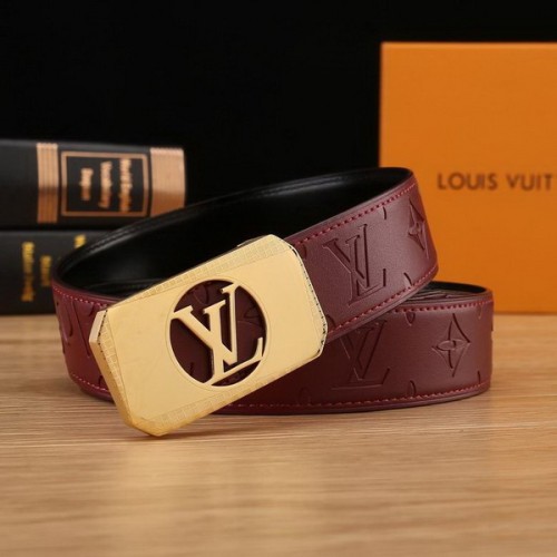 Super Perfect Quality LV Belts(100% Genuine Leather Steel Buckle)-2129