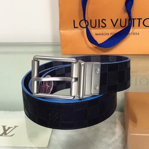 Super Perfect Quality LV Belts(100% Genuine Leather Steel Buckle)-1277