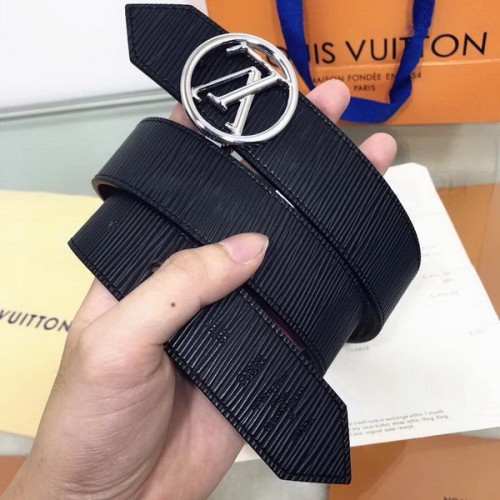 Super Perfect Quality LV Belts(100% Genuine Leather Steel Buckle)-1775