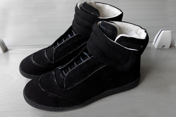 Maison Martin Margiela Black Suede High-Top Sneakers for Men