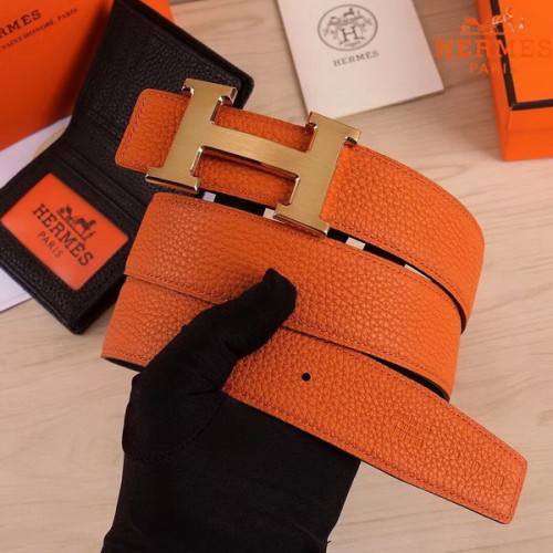 Super Perfect Quality Hermes Belts(100% Genuine Leather,Reversible Steel Buckle)-422