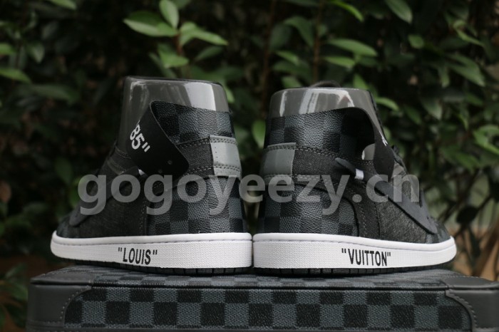 Authentic Off White X LV x Air Jordan 1 Black