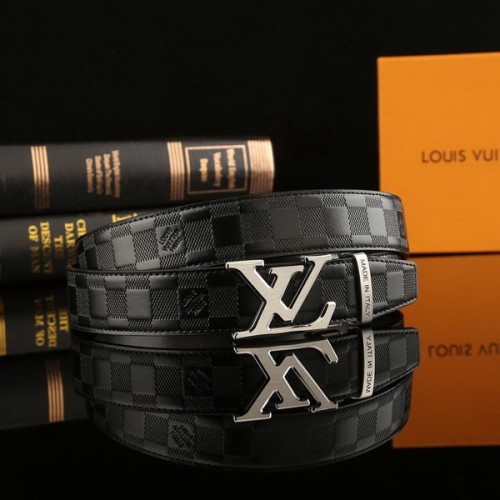 Super Perfect Quality LV Belts(100% Genuine Leather Steel Buckle)-2295