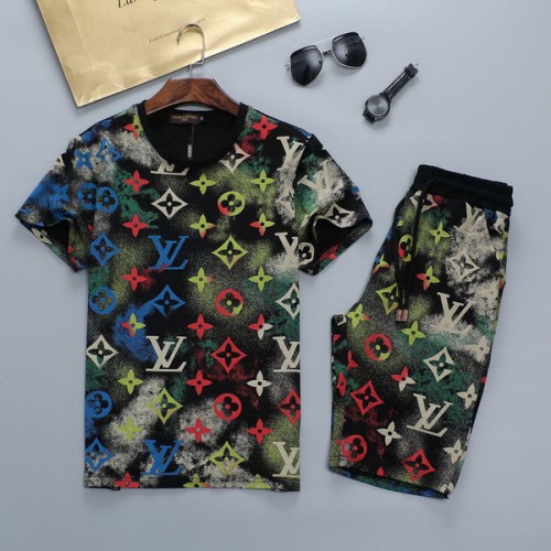 LV short sleeve men suit-084(M-XXXL)