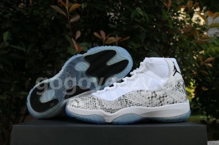Authentic Air Jordan 11 PREM White Snakeskin