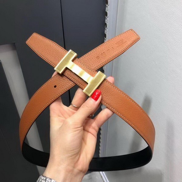 Super Perfect Quality Hermes Belts(100% Genuine Leather,Reversible Steel Buckle)-539