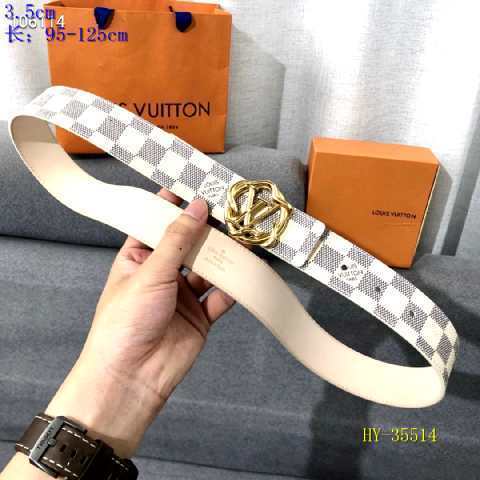 Super Perfect Quality LV Belts(100% Genuine Leather Steel Buckle)-2416