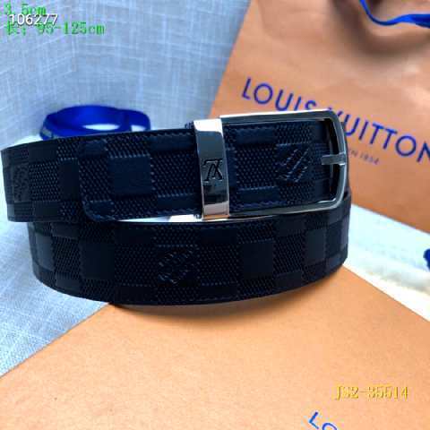 Super Perfect Quality LV Belts(100% Genuine Leather Steel Buckle)-2523
