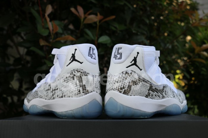 Authentic Air Jordan 11 PREM White Snakeskin