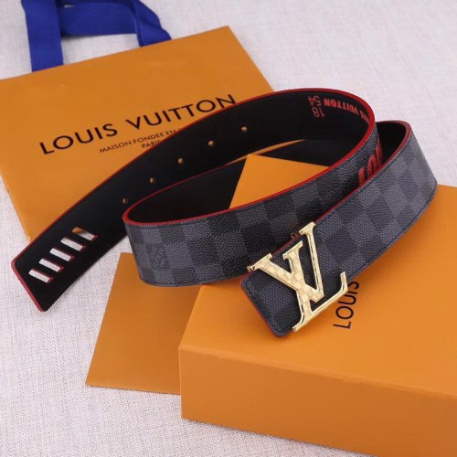Super Perfect Quality LV Belts(100% Genuine Leather Steel Buckle)-1235