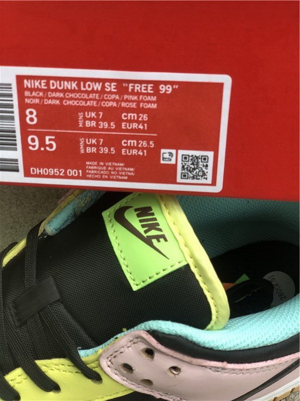 Authentic Nike Dunk Low SE Free 99 Black
